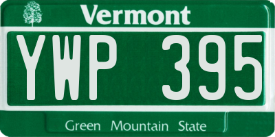 VT license plate YWP395