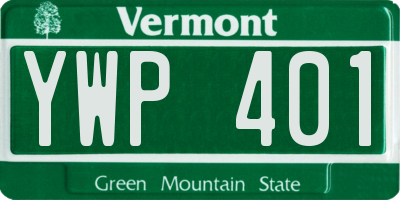 VT license plate YWP401