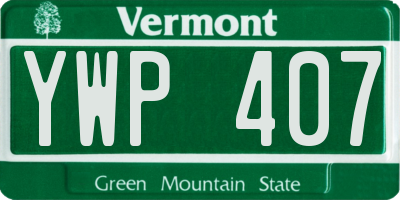 VT license plate YWP407