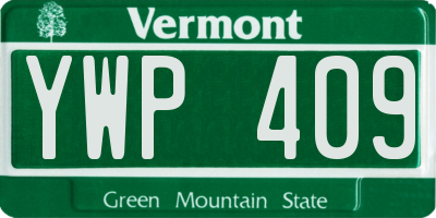 VT license plate YWP409