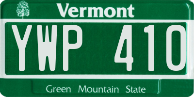 VT license plate YWP410
