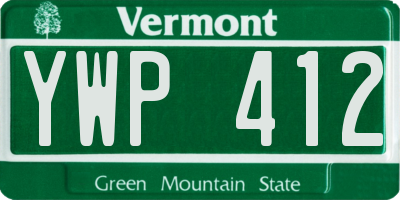 VT license plate YWP412