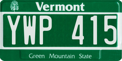 VT license plate YWP415