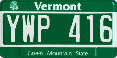 VT license plate YWP416