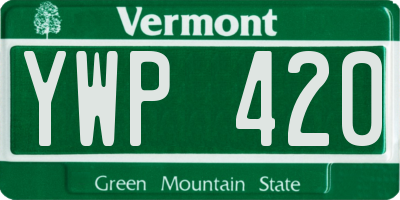 VT license plate YWP420