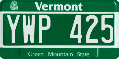 VT license plate YWP425