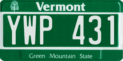 VT license plate YWP431