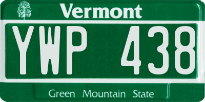 VT license plate YWP438