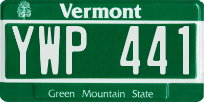 VT license plate YWP441