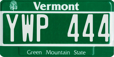 VT license plate YWP444