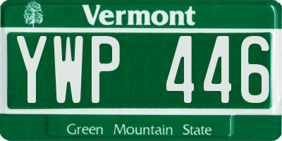 VT license plate YWP446