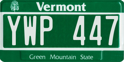VT license plate YWP447