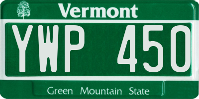 VT license plate YWP450