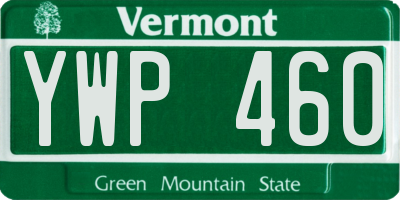 VT license plate YWP460