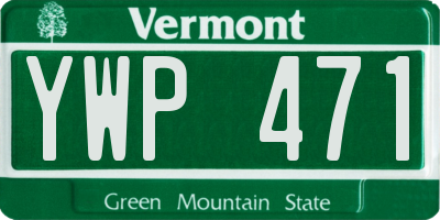 VT license plate YWP471