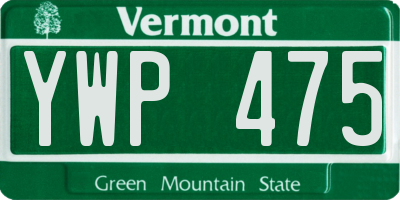 VT license plate YWP475