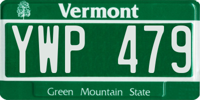 VT license plate YWP479