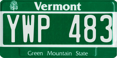 VT license plate YWP483