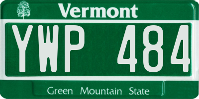 VT license plate YWP484