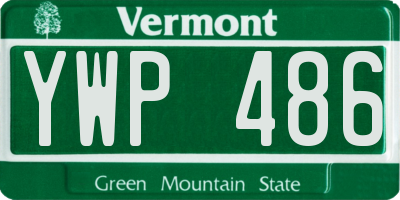 VT license plate YWP486