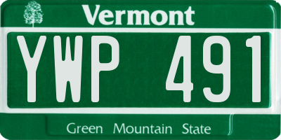 VT license plate YWP491