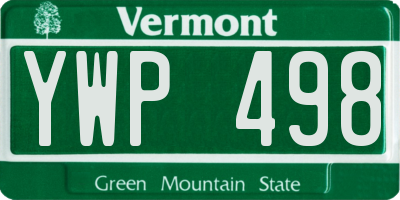 VT license plate YWP498
