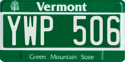 VT license plate YWP506