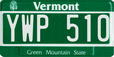 VT license plate YWP510