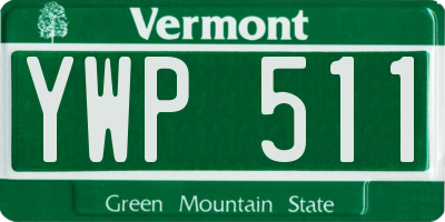 VT license plate YWP511