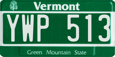 VT license plate YWP513