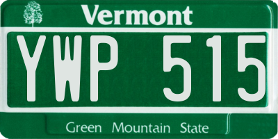 VT license plate YWP515