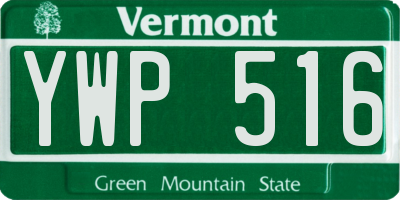 VT license plate YWP516