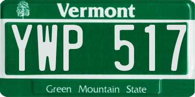 VT license plate YWP517