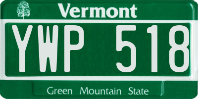 VT license plate YWP518