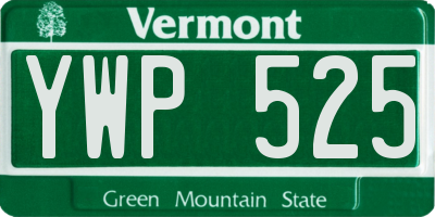 VT license plate YWP525