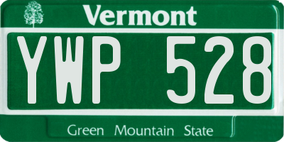 VT license plate YWP528