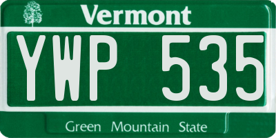 VT license plate YWP535