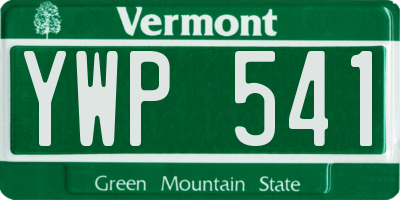 VT license plate YWP541
