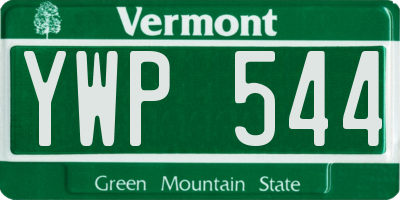VT license plate YWP544
