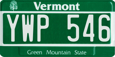 VT license plate YWP546