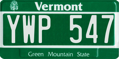 VT license plate YWP547
