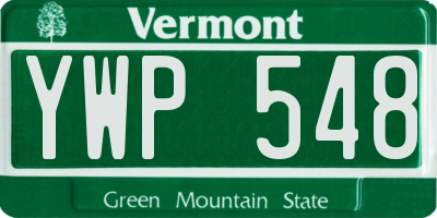 VT license plate YWP548