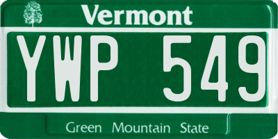 VT license plate YWP549