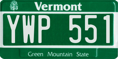 VT license plate YWP551