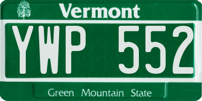VT license plate YWP552