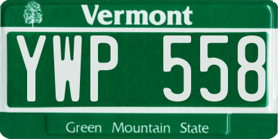 VT license plate YWP558