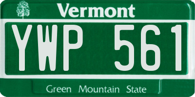 VT license plate YWP561