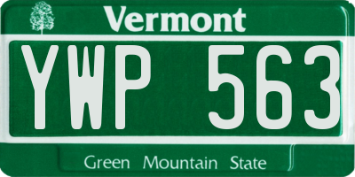 VT license plate YWP563