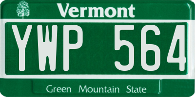 VT license plate YWP564