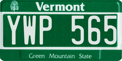VT license plate YWP565